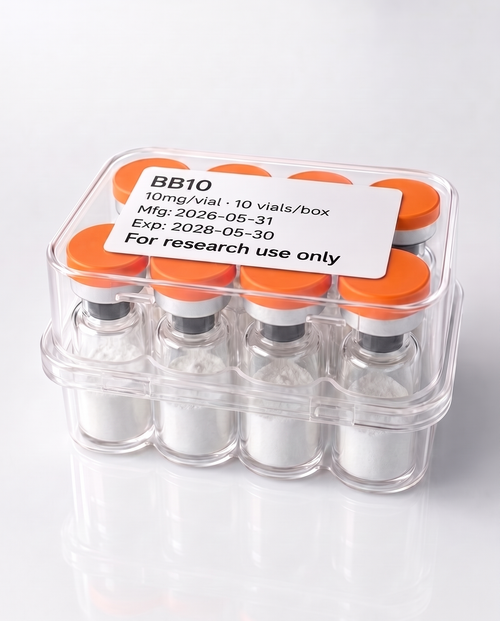 LIMITLESS catálogo B2B | BPC-157 + TB-500 | BB10 | 5 mg + 5 mg | Caja con 10 viales · Research Use Only