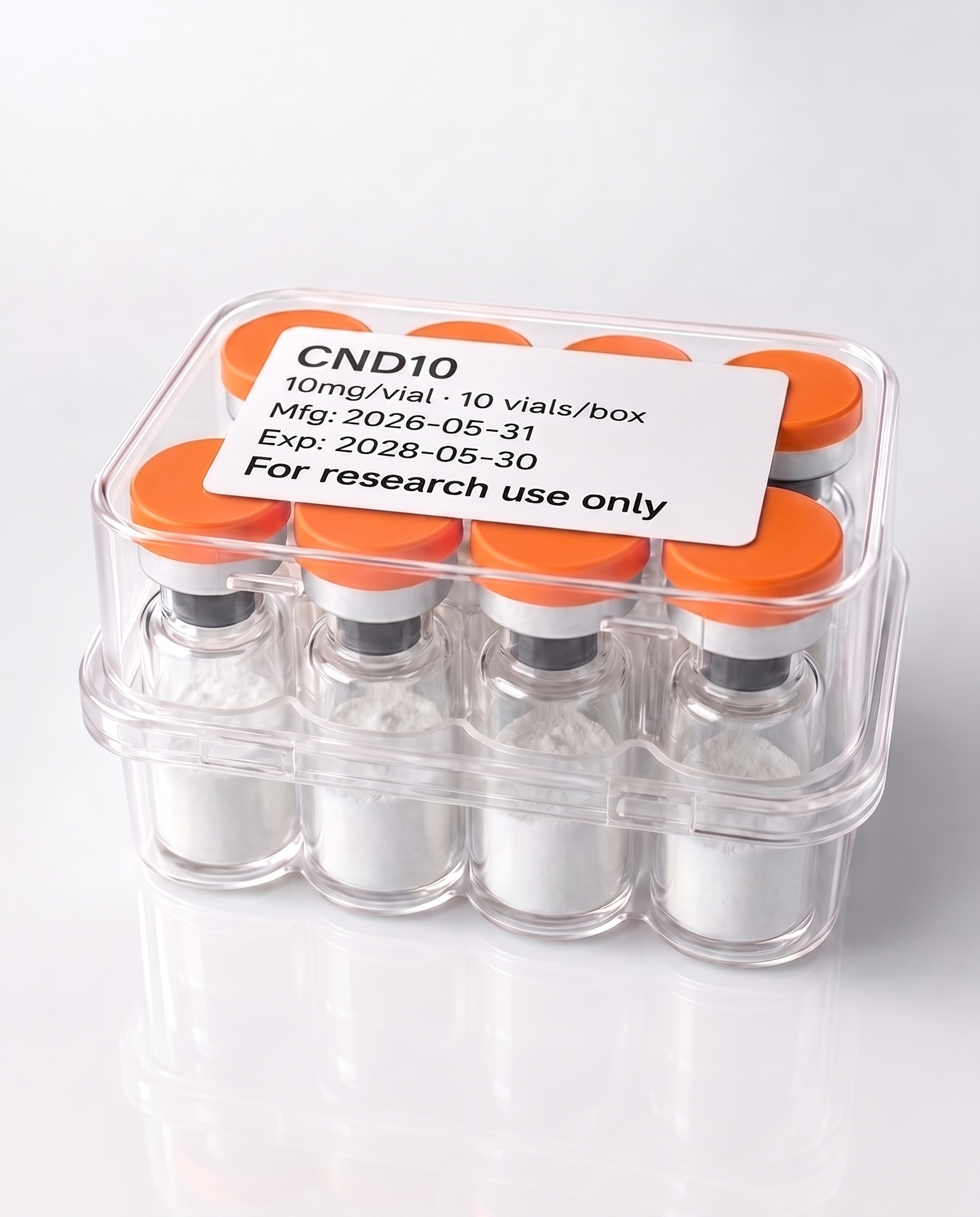 LIMITLESS catálogo B2B | CJC-1295 No DAC | CND10 | 10 mg | Caja con 10 viales · Research Use Only