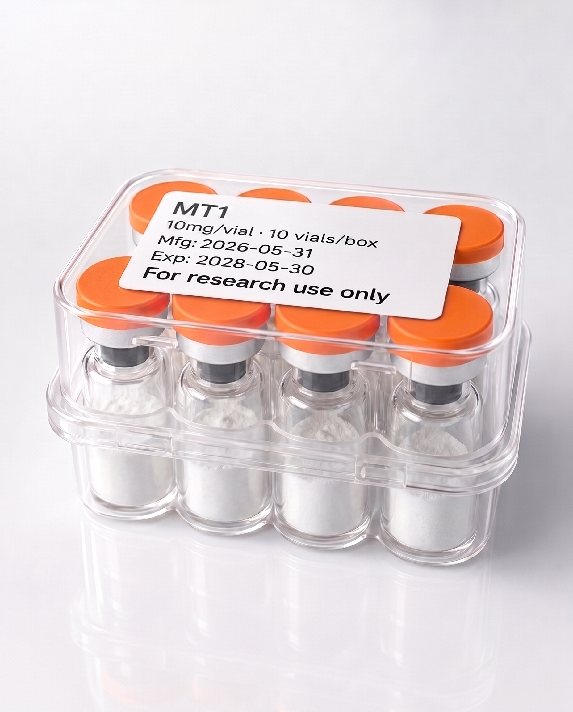 LIMITLESS catálogo B2B | Melanotan 1 (MT-I) | MT1 | 10 mg | Caja con 10 viales · Research Use Only