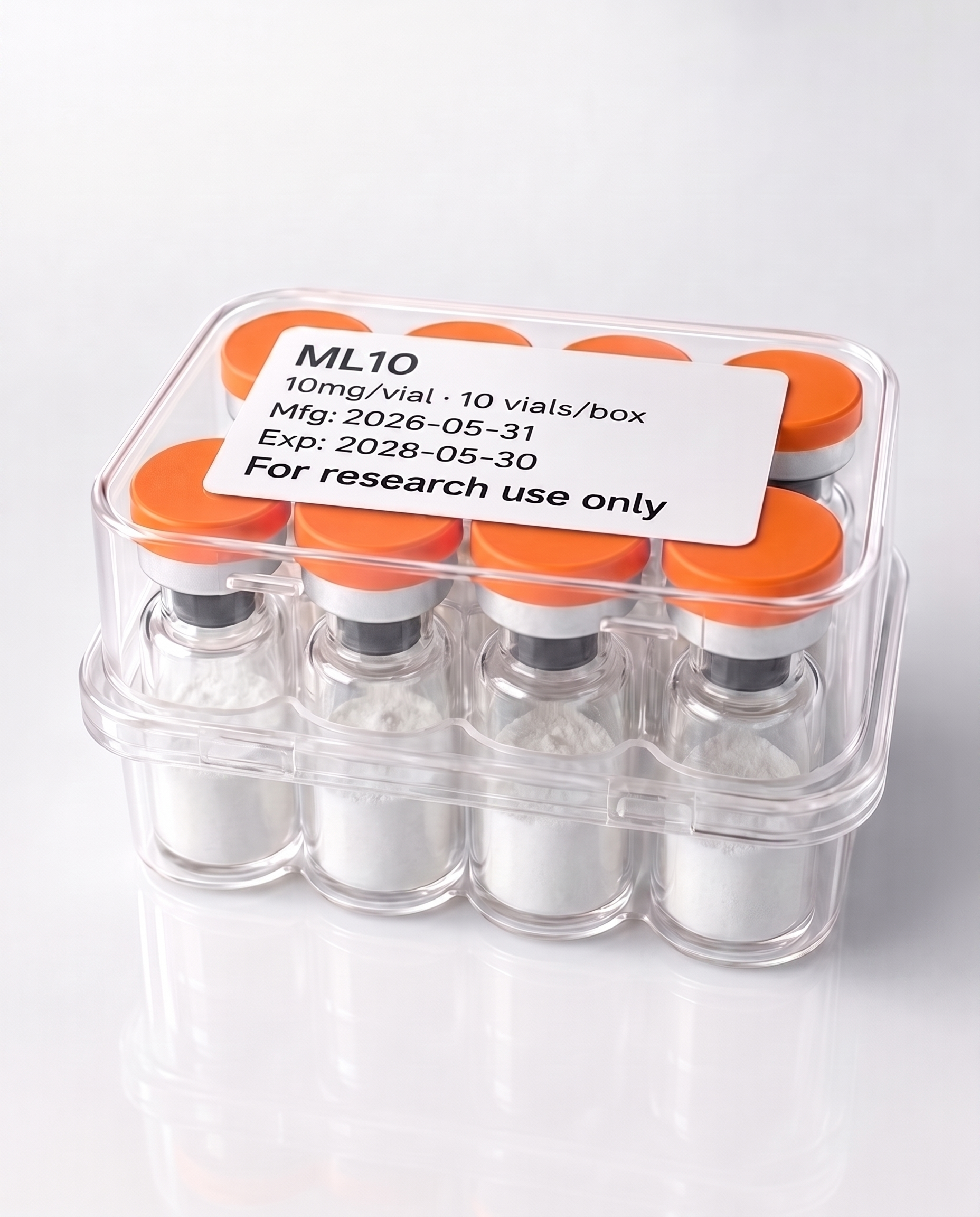 LIMITLESS catálogo B2B | Melanotan 2 (MT-II) | ML10 | 10 mg | Caja con 10 viales · Research Use Only